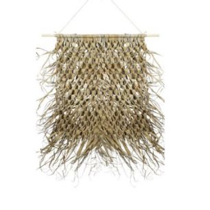 wall tapestry braided palm leaf on stick 80cm*