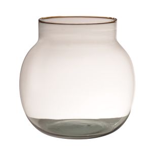 Mouthblown Recycled Ball Vase h20 d19 