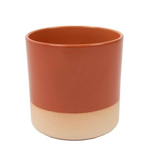 Cylinder Planter Ceramic Dip-Dye Terra h13 d13