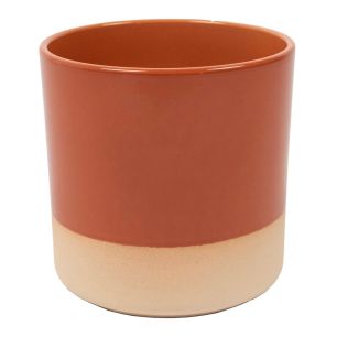 Cylinder Planter Ceramic Dip-Dye Terra h17 d17