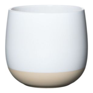 Flowerpot Ceramic Dip-Dye Joan White H16 D18 top D16,5
