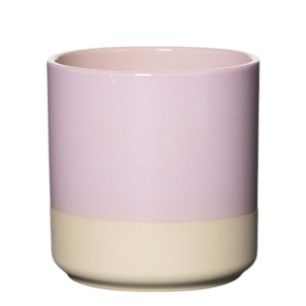 Cylinder Planter Ceramic Dip-Dye Soft Pink h13 d13 