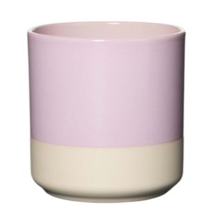 Cylinder Planter Ceramic Dip-Dye Soft Pink h15 d15 