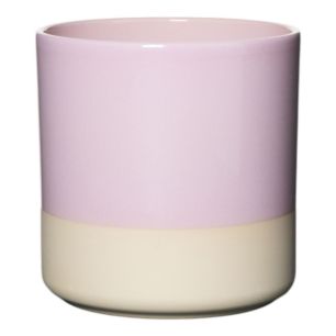 Cylinder Planter Ceramic Dip-Dye Soft Pink H17 D17