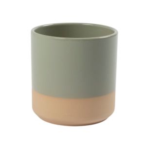 Cylinder Planter Ceramic Dip-Dye Baby Blue h15 d15 