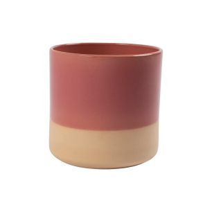 Cylinder Planter Ceramic Dip-Dye Raspberry h13 d13 