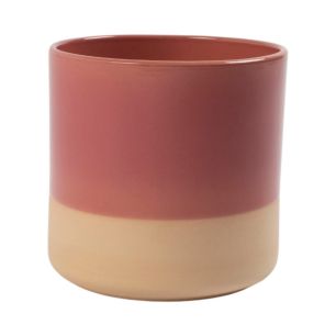 Cylinder Planter Ceramic Dip-Dye Raspberry H17 D17
