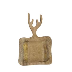 Bowl/Cutting board mango wood antlers 30cm