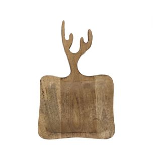 Bowl/Cutting board mango wood antlers 35cm
