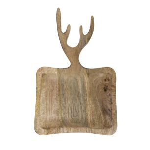 Bowl/Cutting board mango wood antlers 45cm