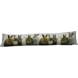 canvas draught excluder rabbits 20x90cm